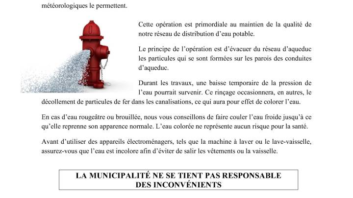AVIS - Bornes-fontaines