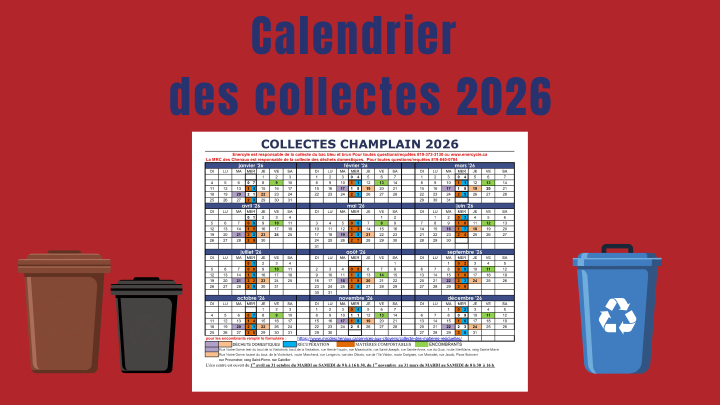 Calendrier des collectes 2026