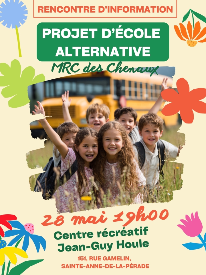 Projet d'école alternative - Rencontre d'information
