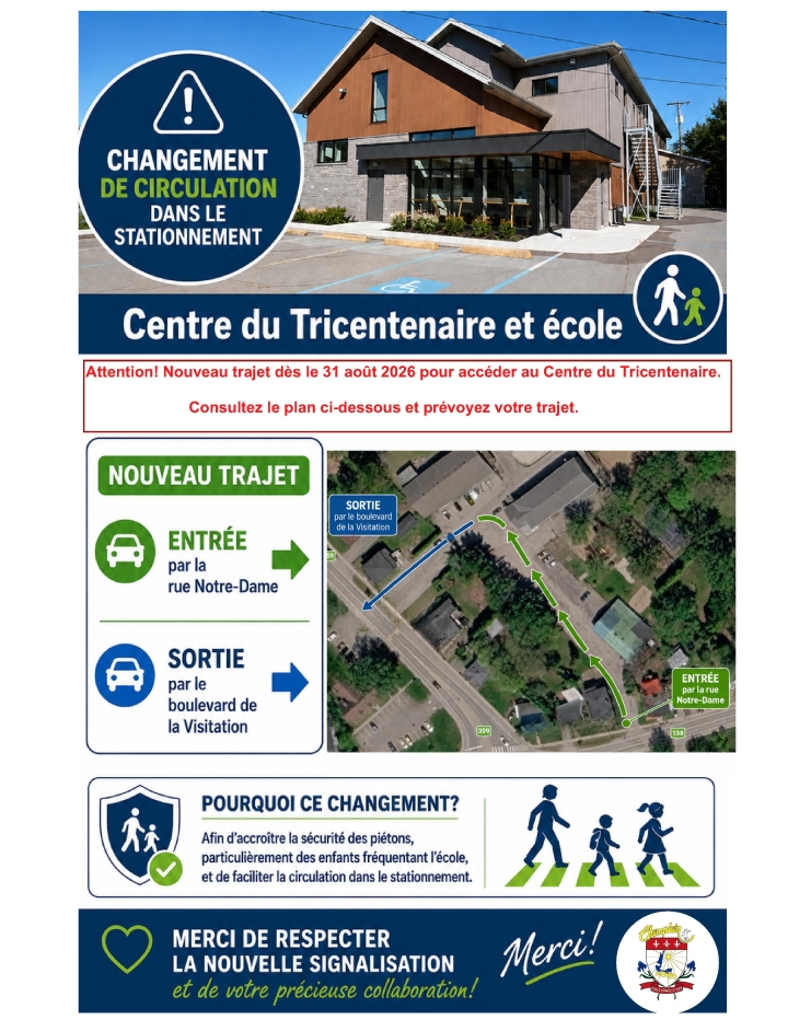 Nouveau trajet au Centre du Tricentenaire